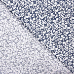 Popeline de Coton Feuilles Marine - Ribes y Casals