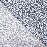 Popeline de Coton Feuilles Marine - Ribes y Casals