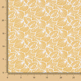 Popeline Coton Enfant Feuilles Jaune - Ribes y Casals