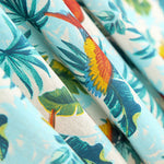 Popeline Coton Oeko-Tex® Turquoise Perroquets - Ribes y Casals