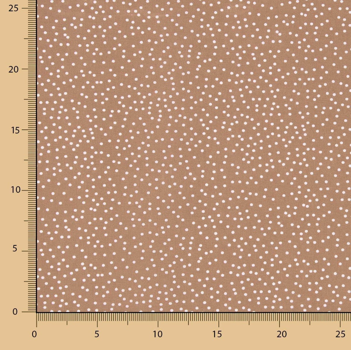Popeline de coton – Pois blancs sur fond rouge brique - Ribes y Casals