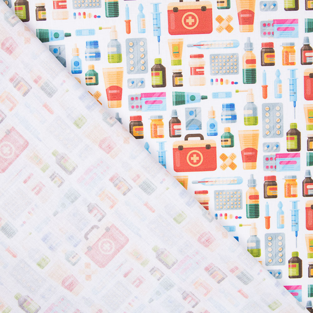 Popeline Coton Médicaments - Ribes y Casals