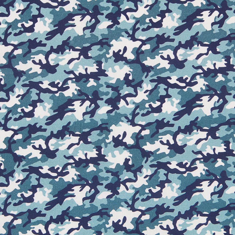 Popeline Coton Bleu Militaire - Ribes y Casals