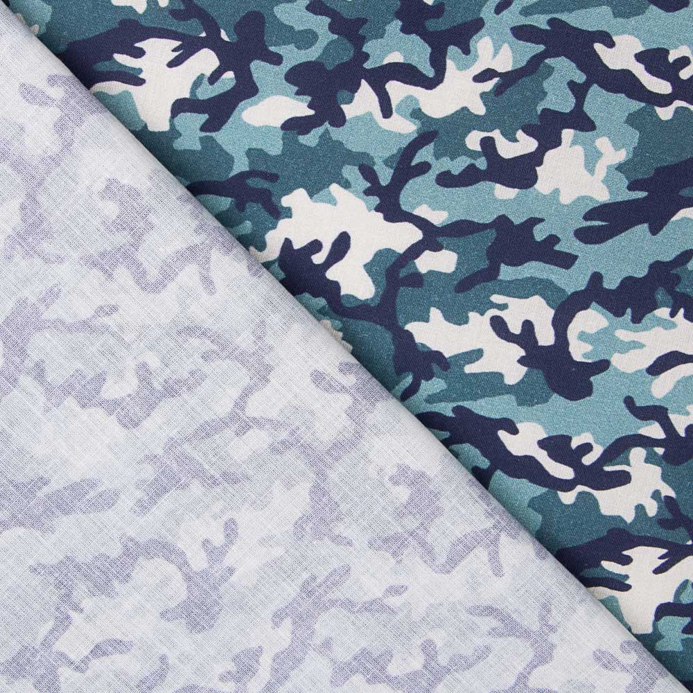 Popeline Coton Bleu Militaire - Ribes y Casals