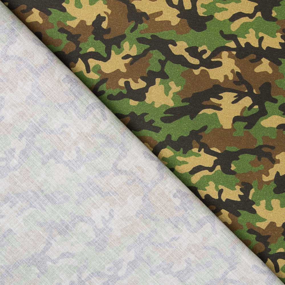 Popeline Coton Militaire Vert - Ribes y Casals