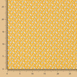 Popeline Coton Mini Fleurs Ocre - Ribes y Casals