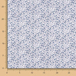 Popeline Coton Minimals Blanc-Bleu - Ribes y Casals