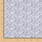 Popeline Coton Minimals Blanc-Bleu - Ribes y Casals