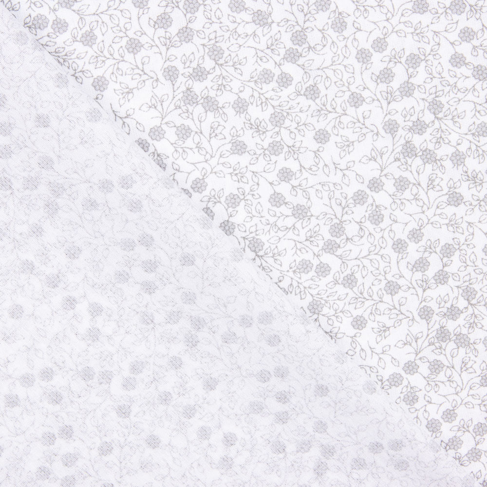 Popeline Coton Minimals Blanc-Gris - Ribes y Casals