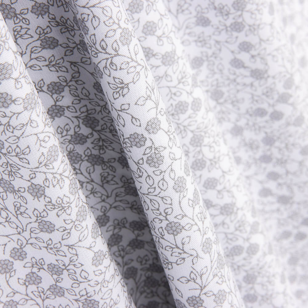 Popeline Coton Minimals Blanc-Gris - Ribes y Casals