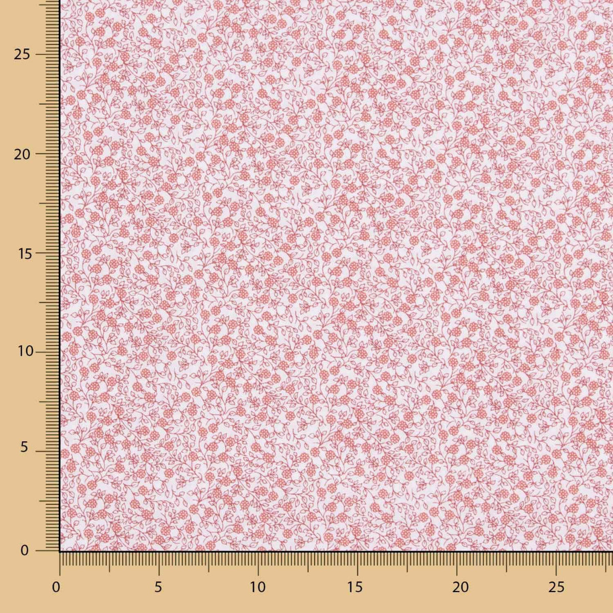 Popeline Coton Minimals Blanc-Rose - Ribes y Casals