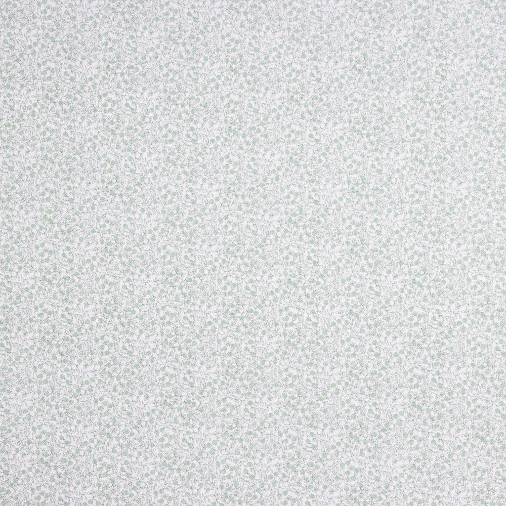 Popeline Coton Minimals Blanc-Vert - Ribes y Casals