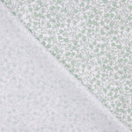 Popeline Coton Minimals Blanc-Vert - Ribes y Casals