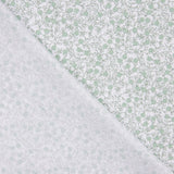 Popeline Coton Minimals Blanc-Vert - Ribes y Casals