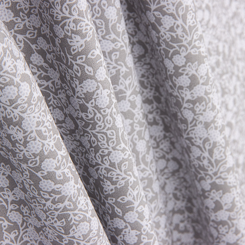 Popeline Coton Minimals Gris - Ribes y Casals