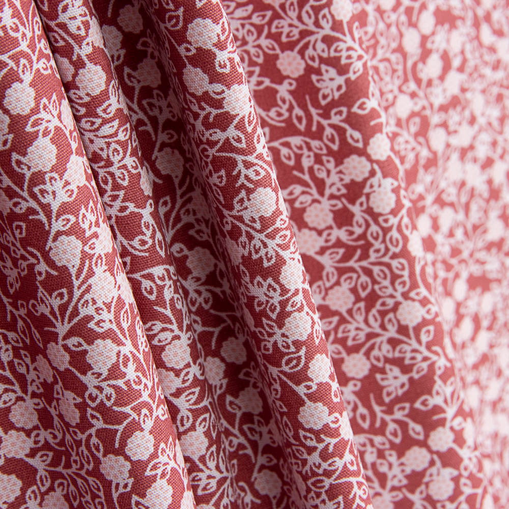 Popeline de coton Minimals rose foncé - Ribes y Casals