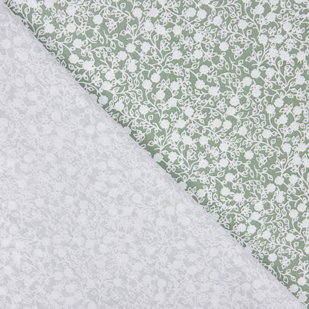 Popeline de coton Minimals Vert Nil - Ribes y Casals