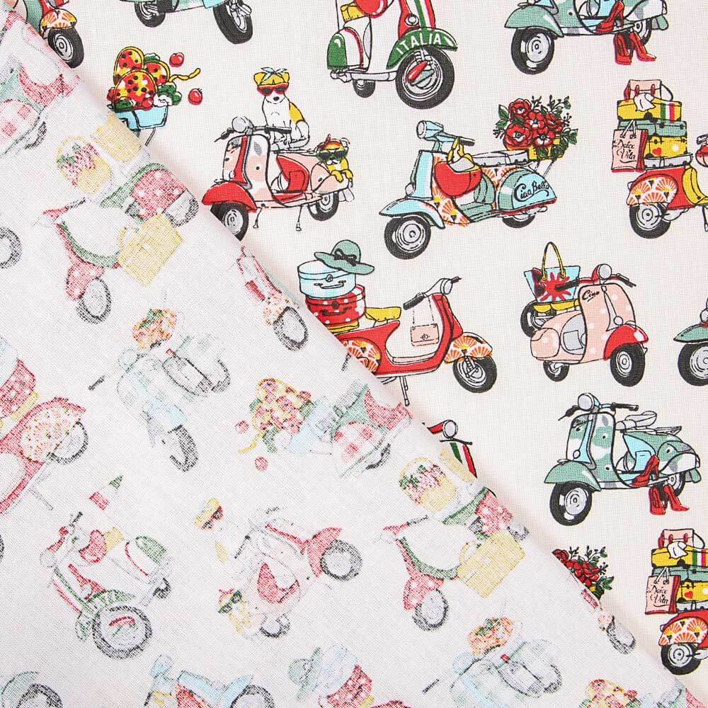 Popeline Coton Vespas - Ribes y Casals