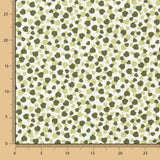 Popeline Coton BIO Coeurs Vert - Ribes y Casals