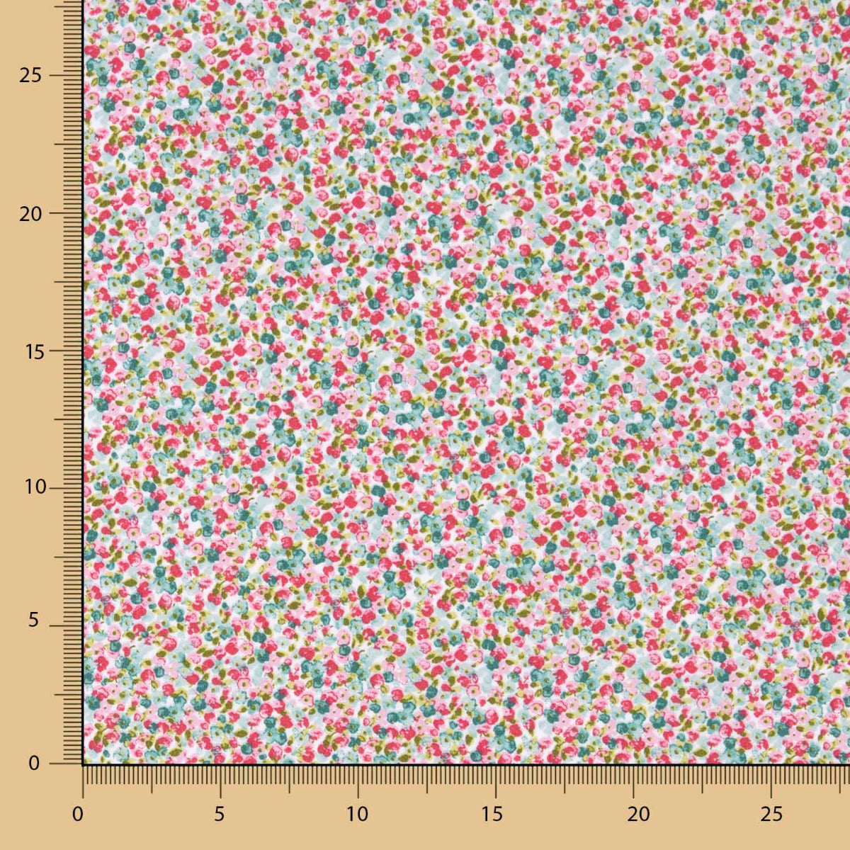 Popeline de coton bio Florence rose - Ribes y Casals