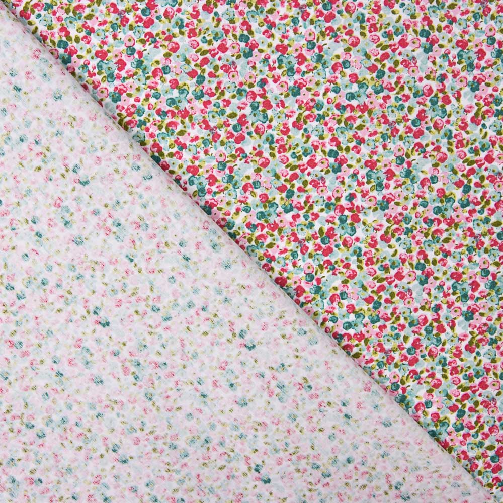 Popeline de coton bio Florence rose - Ribes y Casals