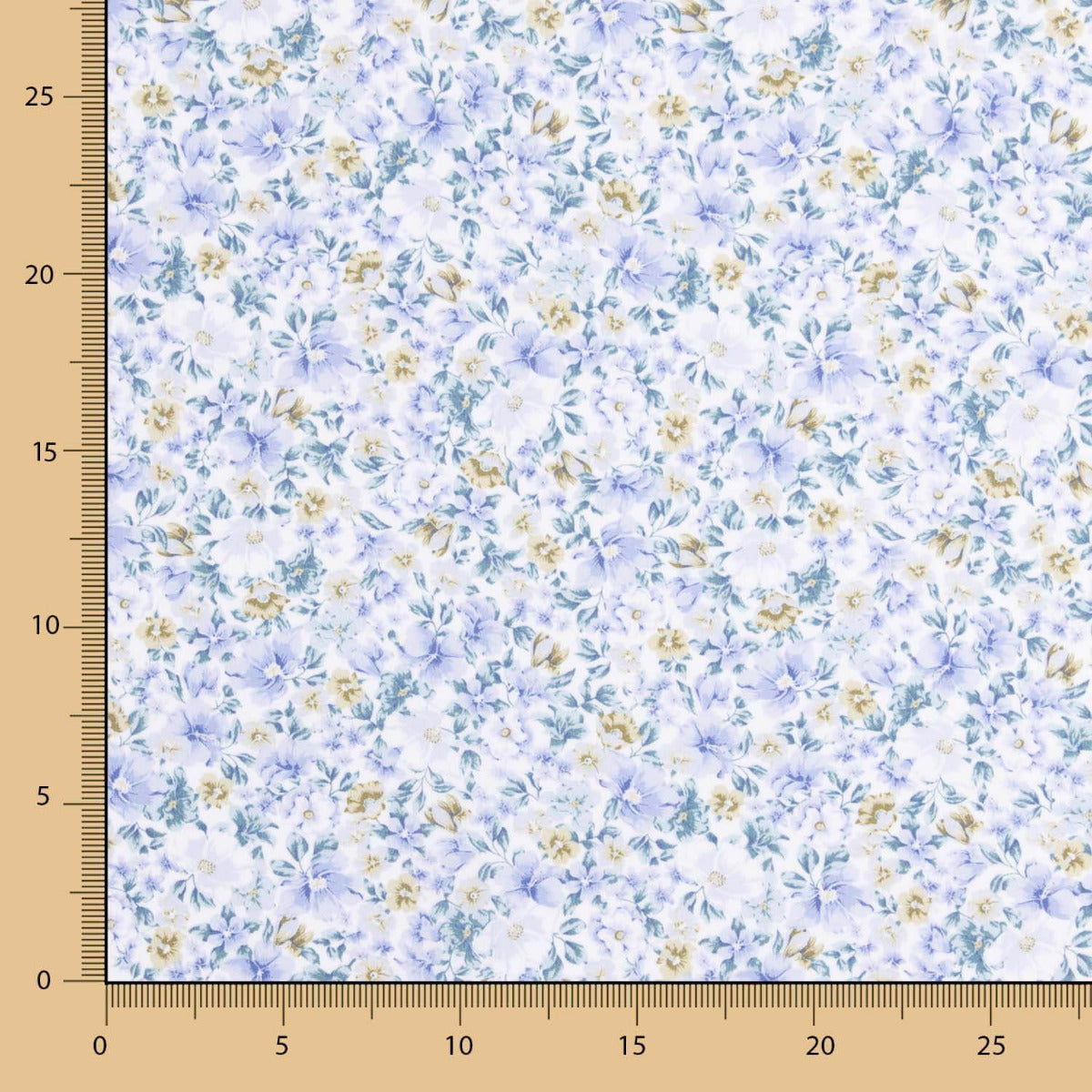 Popelín Algodón Orgánico Flores Goran Lila - Ribes y Casals