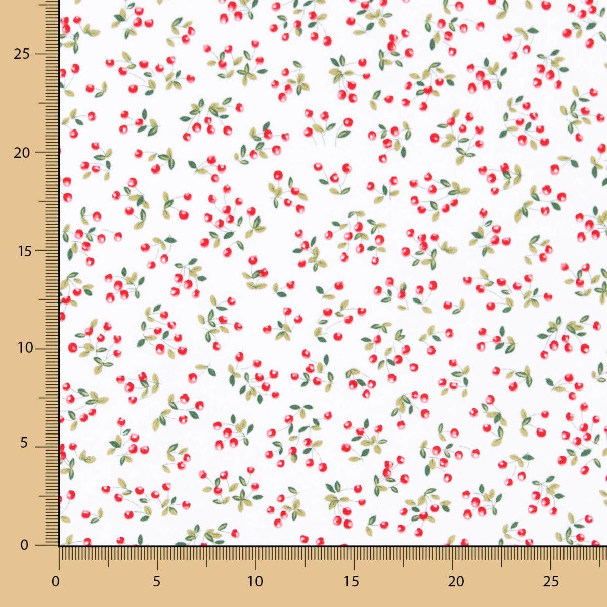 Popeline Coton BIO Enfant Cerises Mini - Ribes y Casals