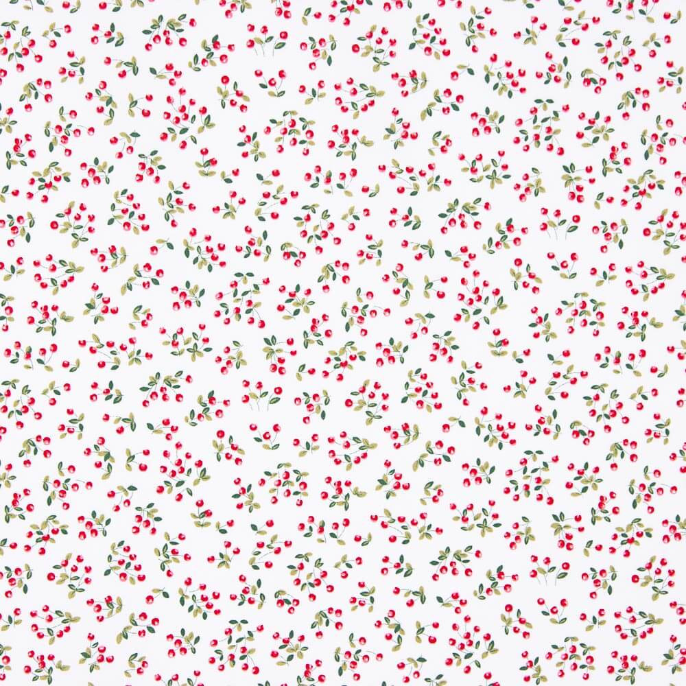 Popeline Coton BIO Enfant Cerises Mini - Ribes y Casals