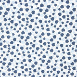 Popeline  Coton BIO Cœurs Bleus - Ribes y Casals