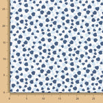 Popeline  Coton BIO Cœurs Bleus - Ribes y Casals