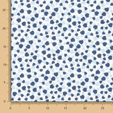 Popeline  Coton BIO Cœurs Bleus - Ribes y Casals