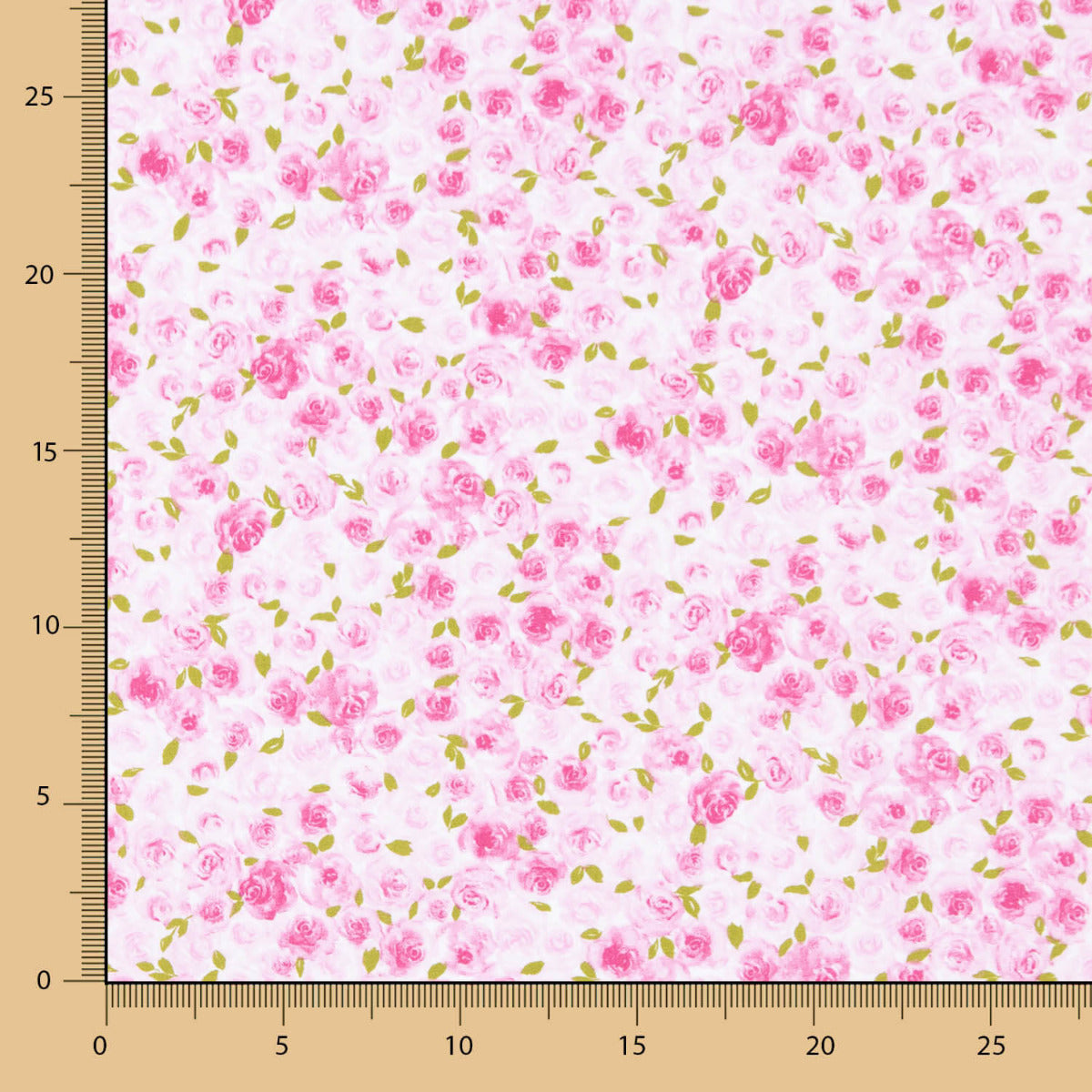 Popeline Coton Bio Enfant Jardin Roses - Ribes y Casals