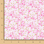 Popeline Coton Bio Enfant Jardin Roses - Ribes y Casals