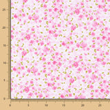 Popeline Coton Bio Enfant Jardin Roses - Ribes y Casals