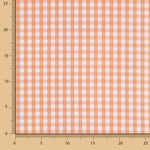 Popeline Enfant Coton Bio Maxi Carreaux Orange - Ribes y Casals