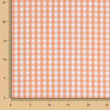 Popeline Enfant Coton Bio Maxi Carreaux Orange - Ribes y Casals