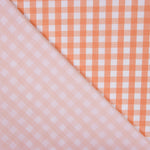 Popeline Enfant Coton Bio Maxi Carreaux Orange - Ribes y Casals