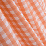 Popeline Enfant Coton Bio Maxi Carreaux Orange - Ribes y Casals