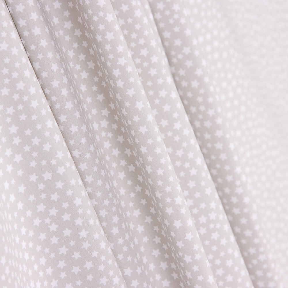 Popeline Coton BIO Enfant Mini Étoile Beige - Ribes y Casals
