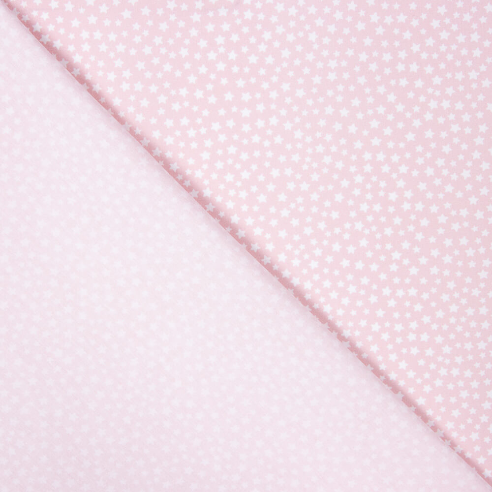 Popeline Coton BIO Enfant Mini Etoile Rose - Ribes y Casals