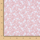 Popeline Coton BIO Enfant Mini Pois Fleur Rose - Ribes y Casals