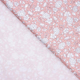 Popeline Coton BIO Enfant Mini Pois Fleur Rose - Ribes y Casals