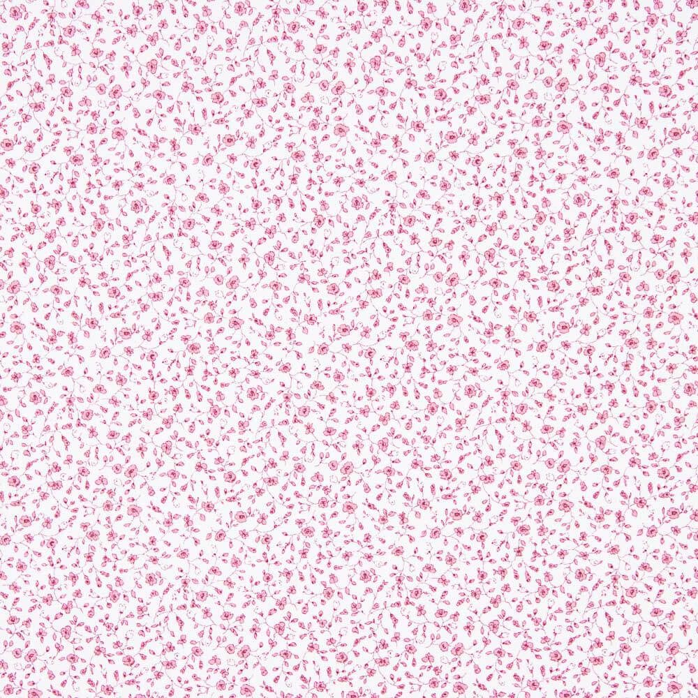 Popeline Coton BIO Enfant Mini Fleur Rose - Ribes y Casals