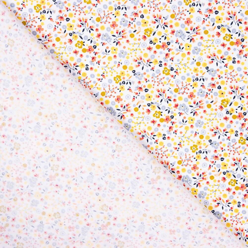 Popeline Coton BIO Enfant Mini Jardin Jaune - Ribes y Casals