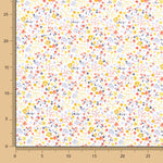 Popeline Coton BIO Enfant Mini Jardin Jaune - Ribes y Casals