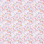 Popeline Coton BIO Enfant Mini Jardin Orange - Ribes y Casals