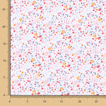 Popeline Coton BIO Enfant Mini Jardin Orange - Ribes y Casals