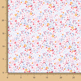 Popeline Coton BIO Enfant Mini Jardin Orange - Ribes y Casals