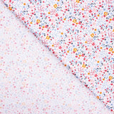 Popeline Coton BIO Enfant Mini Jardin Orange - Ribes y Casals