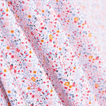 Popeline Coton BIO Enfant Mini Jardin Orange - Ribes y Casals